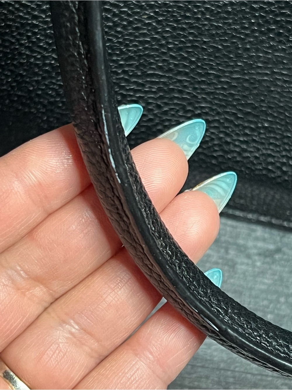 kate spade black pebbled leather crossbody satchel - Picture 8 of 12